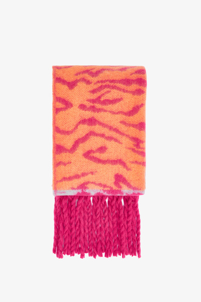 Penti Renkli Viola Çizgili Yumuşak Dokulu Atkı