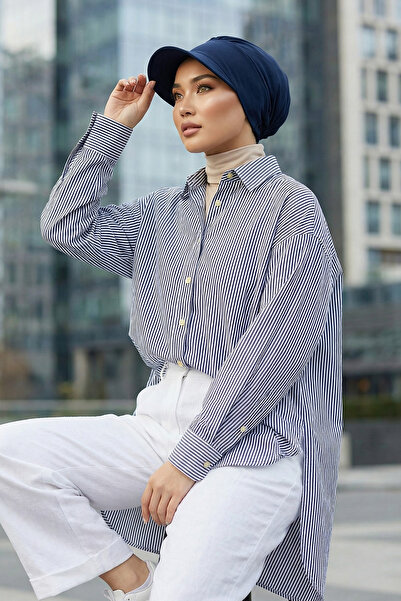 Aisha's Design قبعة مع حاجب للشمس، أزرق داكن، B-73A