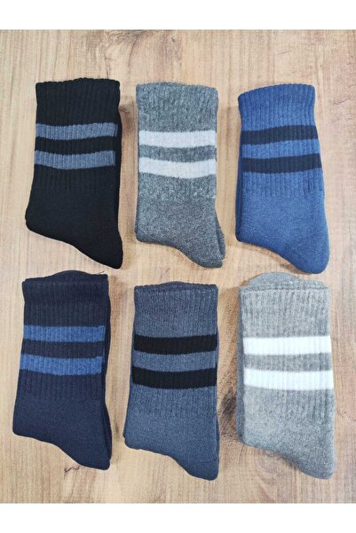 erceys Children's Towel Socks College 6 Pairs Cotton Premium Series