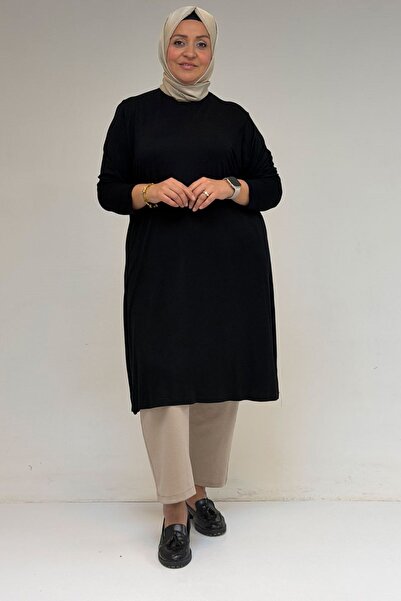 Eslina 38501 Basic Βαμβακερό Βαμβακερό Μεγάλο Μέγεθος - Μαύρο