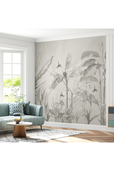 dreamwall Tropikal Bitki Desenli Özel Dijital Baskılı Duvar Kağıdı-tek Parça ...