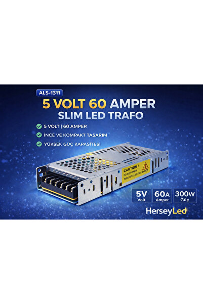 ALLES 5 VOLT 60 AMPER SLIM LED TRAFO ALS-1311