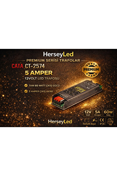 Cata CT-2574 12V 5AMPER 60W LED TRAFO