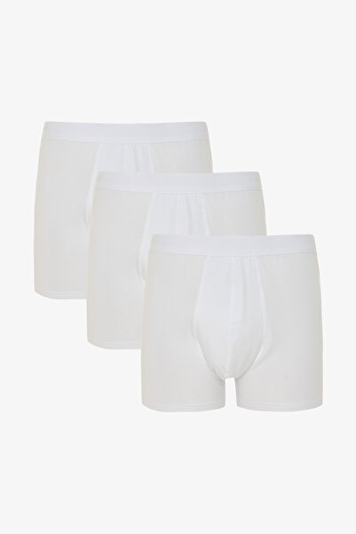 Penti Herren Baumwolle Basic Weiß Tape 3 Boxer