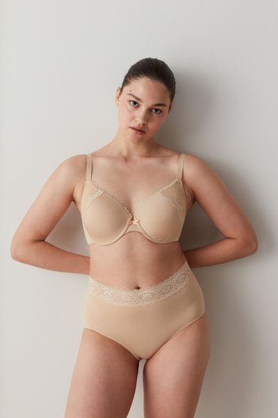 Penti My Form Ten Rengi Toparlayıcı Dantel Detaylı Balenli Dolgusuz Sütyen