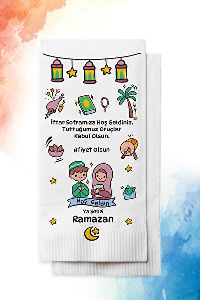 nna tasarım 20 ADET RAMAZAN ÇOCUK TEMALI baskılı PEÇETE (P154-20)