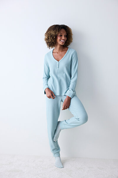 Penti Mäkká svetlozelená nohavicová pyžamová súprava