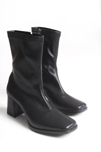 Lively Stylish Cizme elastice cu toc gros Erika cu vârf ascuțit