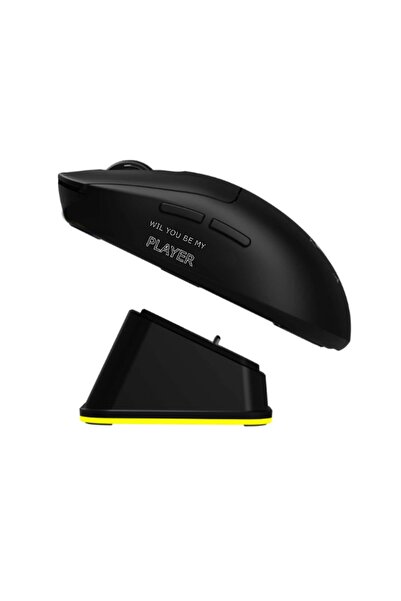 gaman Rgb Oyuncu Mouse Bluetooth Bağlandı 2,4G Usb Bağlantı Şarj Standlı Siya...