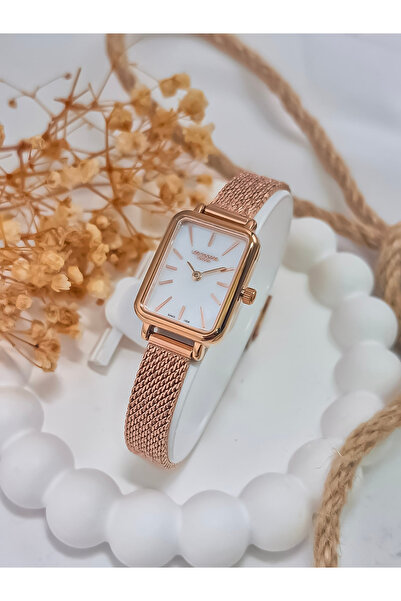 Lee Cooper LC07815 Dikdörtgen 6 Renk Hasır Kordon Kadın Kol Saati