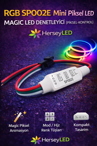 ALLES RGB SP002E mini piksel led MAGİC LED Denetleyici (PIKSEL-KONTROL )