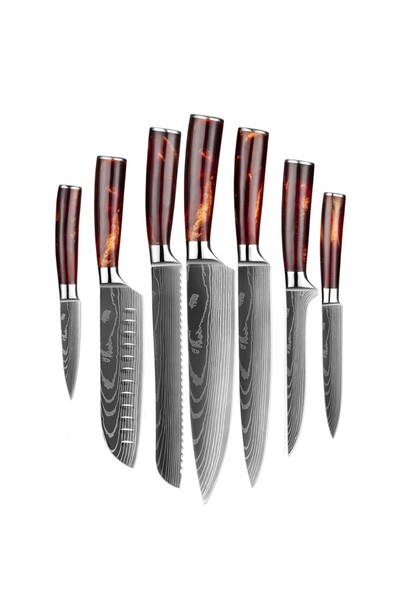 Genel Markalar Japon Tarzı 8li Bıçak Seti