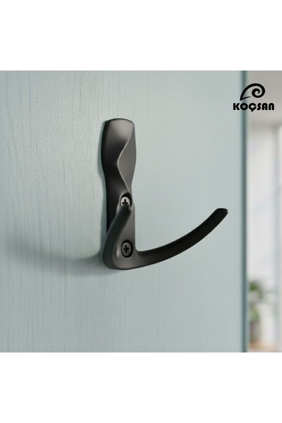 KOÇSAN Hazal Siyah Askı, Lüks Vestiyer Askısı, Dolap Askılık, Duvar Askılığı,...
