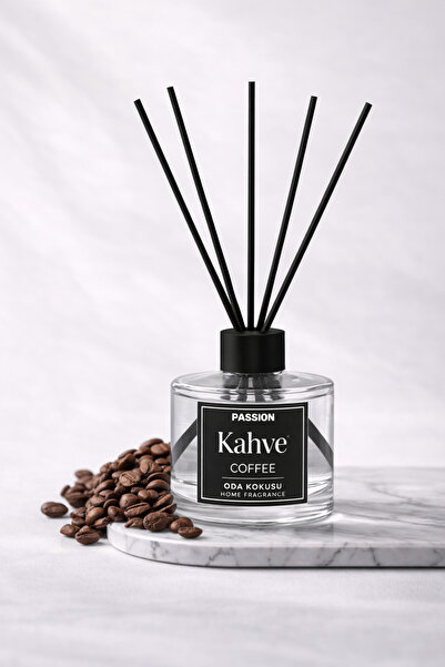 LE PASSİON PERFUME Kahve Kokulu Bambu Çubuklu Oda Kokusu Kalıcı Ev & Banyo Iç...