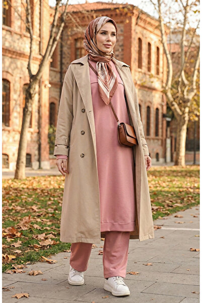 sefamerve İki Iplik Tunik Pantolon İkili Takım 0549-01 Gül Kurusu