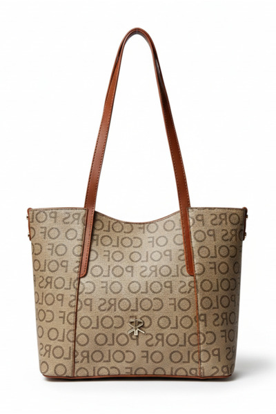 Çanta Trend Polo Of Colors Vison Taba Дамска чанта с кожен вид