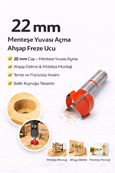 SENBANG 22 mm Menteşe Yuvası Açma Ahşap Freze Matkap Ucu Panç