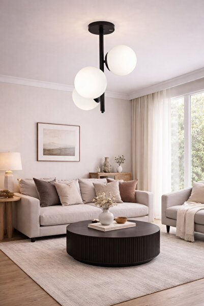 Apliqa Lustra HubRom, UZEL 3588-03-BL 40x54 cm 3xE27-60W Negru