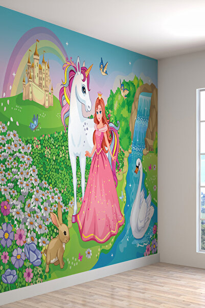 dreamwall Duvar Kağıdı Unicorn Krallığı Ve Prenses Lily Tek Parça Duvar Kumaş...