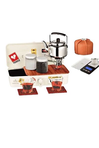 CAMPING FAMILY صندوق عزبة شاي حديد بكامل الاغراض مناسب للرحلات والكشتات CM-48312