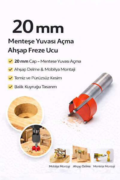 SENBANG 20 mm Menteşe Yuvası Açma Ahşap Freze Matkap Ucu Panç