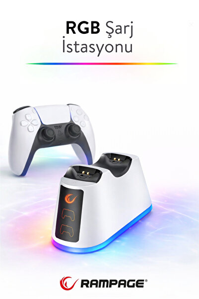Rampage Rp-ps5 Playstation 5 Rgb Işıklı Hızlı Şarj Istasyonu