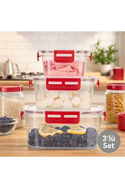 Nesto Home 3 Square Lockable Gasketed Storage Containers