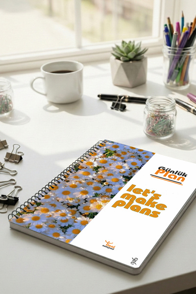 Tieni | مخطط يومي | مخطط | 14×20 سم، A5 | 100 صفحة | غلاف ورقي | kd916