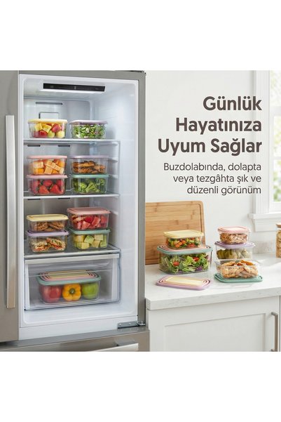 Generic Brand 6 حاويات تخزين ملونة يمكن وضعها داخل بعضها