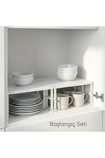 ORGANİZERS 2 Pieces of In-Cabinet Shelf Organizer Metal Shelf