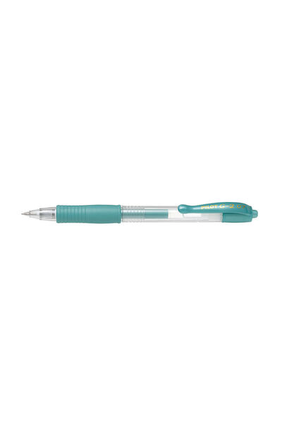 Pilot Set de 12 pixuri cu gel G-2, culori metalice, 0.7 mm, cu mecanism click...