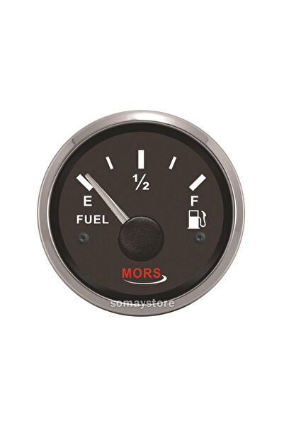 SomayStore Mors Siyah Yakıt Göstergesi 12-24 V Ohm : 0-190 Ø:55 Mm