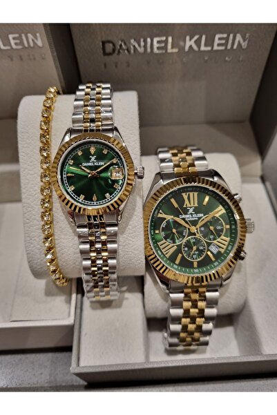 Daniel Klein Yellow Steel Bracelet - Dear Wrist Watch Set of 2