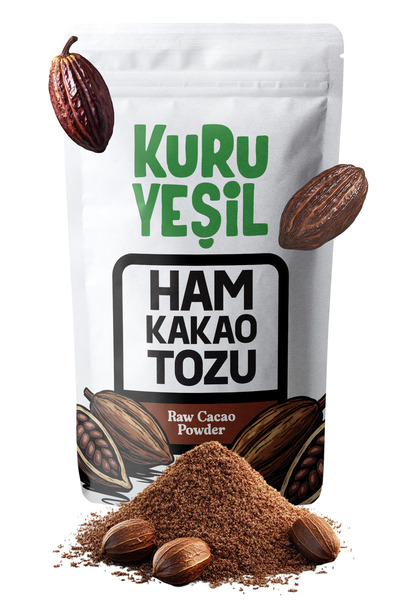 Kuru Yeşil Ham Kakao - Ham Kakao Tozu - Kakao Tozu - Naturel Kakao Tozu - Raw Cacao - 450 gr