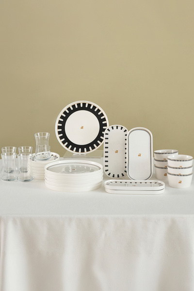 Karaca Stream Bone Kore 22 Parça 6 Kişilik Kahvaltı Takımı