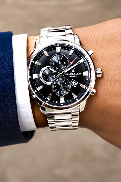 Daniel Klein All Functions Active Original New Season Navy Blue Men's Steel W...