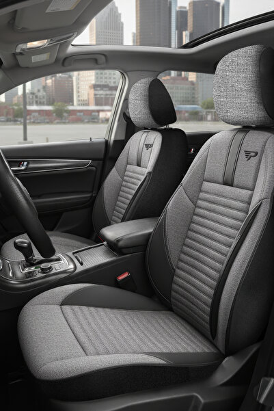 Panda Kılıf Panda Detroit Series Linen Fabric Car Seat Cover - Full Set