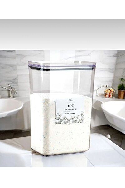 Kitchen Pembelia Dekoratif Dikdörtgen Toz Deterjan Kutusu Kavanozu Deterjan S...