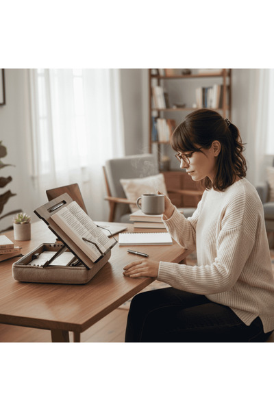 Vigo Wood Minderli Kitap Okuma Standı Ayarlanabilir Çizim Standı Laptop Sehpası Çalışma Sehpası
