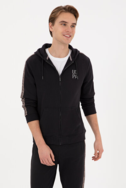 U.S. Polo Assn. Men's Black Knitted Cardigan 50315808-Vr046