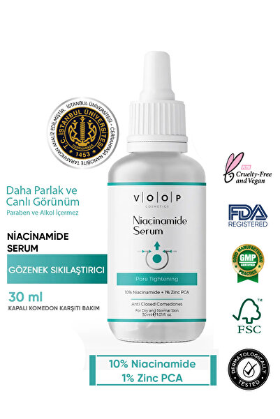 VOOP %10 Niacinamid Serum 30 ml | Gözenek Sıkılaştırıcı Cilt Bakım Serumu