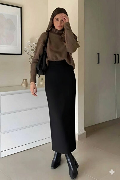 CNG MODA Scuba Beli Lastikli Kalem Etek