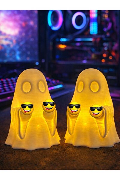 Root Made 2'li Hayalet Set El Hareketi Çeken Hayaletler Tealight Mumluk Ghost...