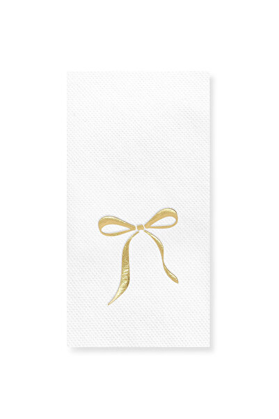 Story مناديل ورقية بيضاء اللون مقاس 40 × 40 سم، مزينة بشريط منقوش على شكل فيو...