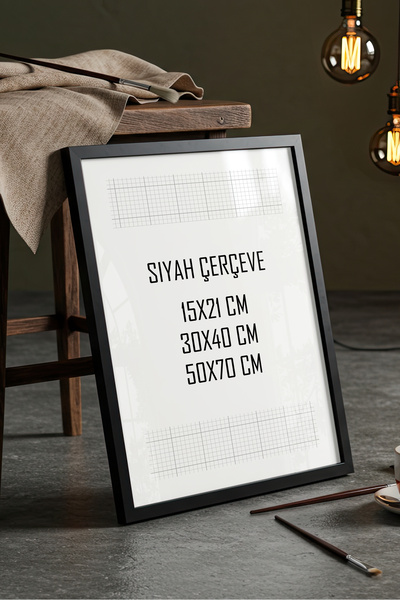 Buka Shops Siyah Tablo & Fotoğraf Çerçevesi (15x21, 30x40, 50x70cm Seçenekli)...
