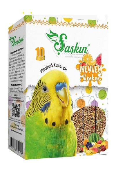 Pet Food Energy şaşkın meyveli Muhabbet Kuşu Krakeri 10'lu - 3 Adet