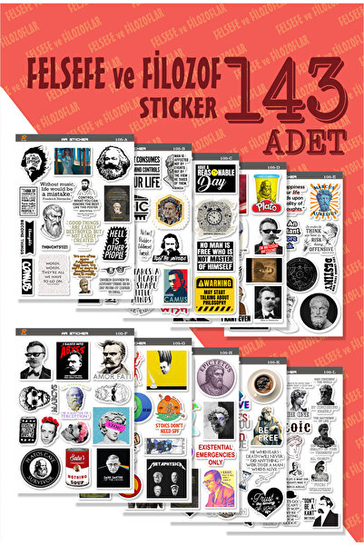 AR Sticker -Philosophy and Philosophers Sticker Set – Agenda, Phone, Tablet, ...