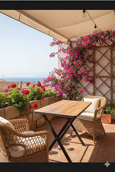 demirhanlar mobilya kütük epoksi balkon bahçe masa