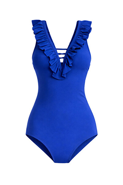 CUPSEA Women's Ruffled Front Swimsuit