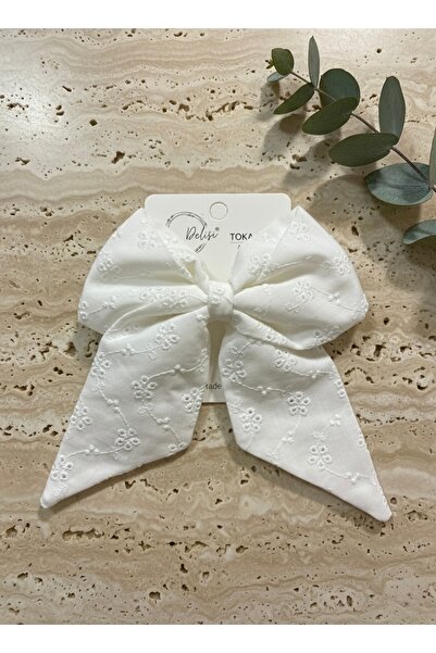 UniqueHandMade اليدوية التقوقع الأبيض التلقائي القوس الأبيض مشبك، تصميم مشبك،...